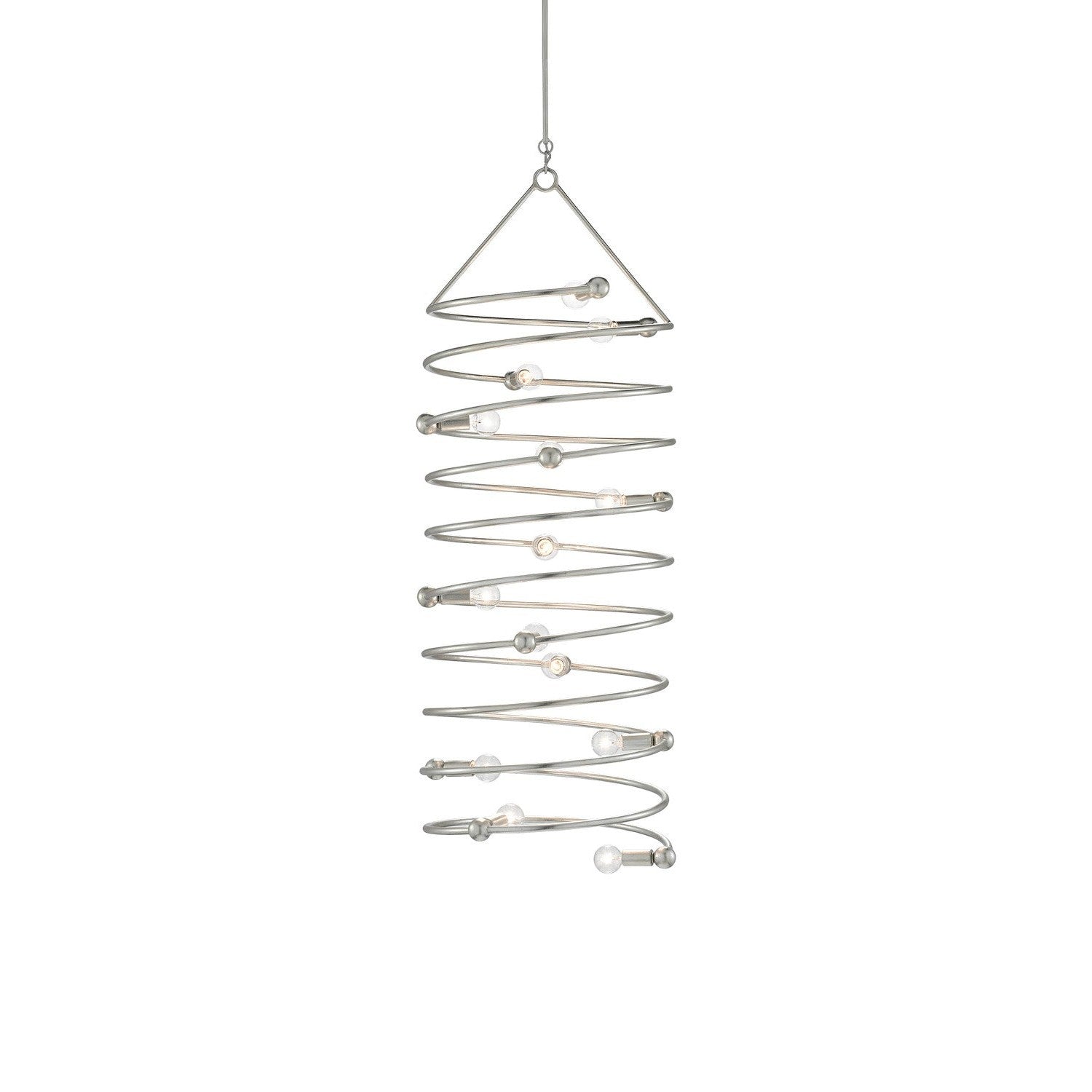 Currey and Company - 9000-0447 - 14 Light Chandelier - Contemporary Silver Leaf