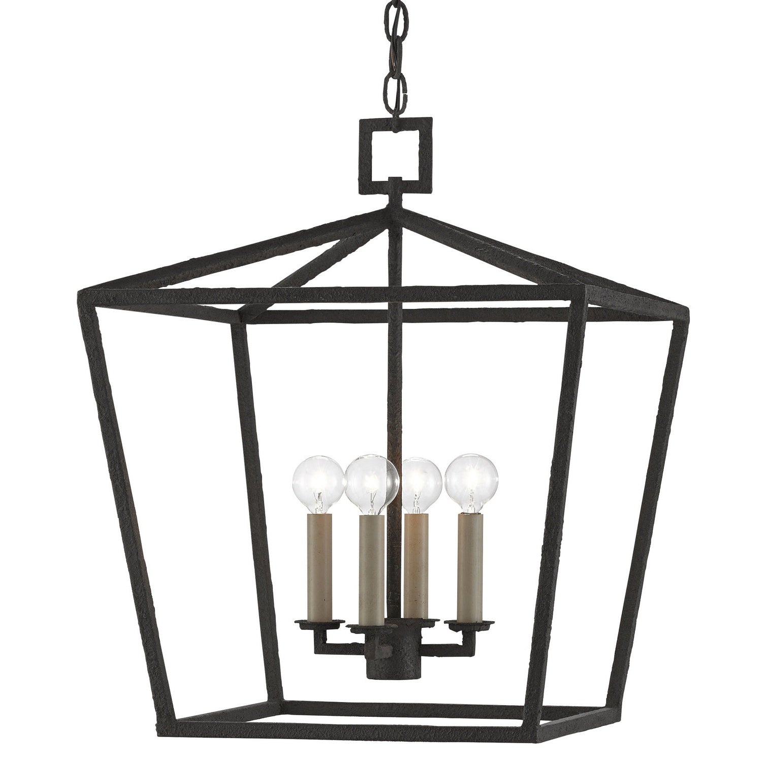 Currey and Company - 9000-0455 - Four Light Lantern - Denison Collection - Molé Black