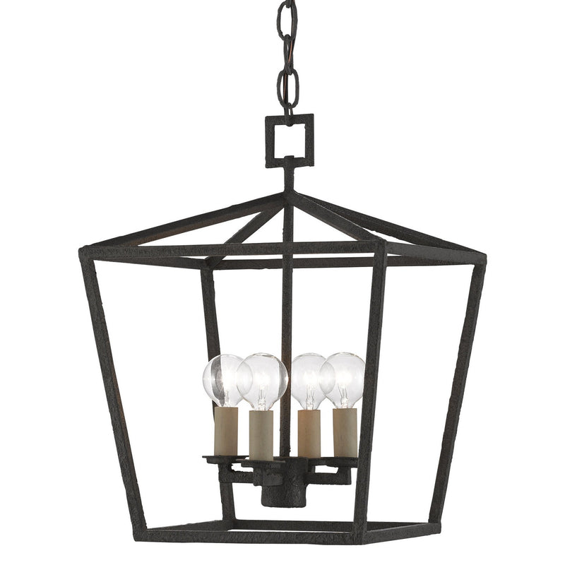 Currey and Company - 9000-0456 - Four Light Lantern - Denison Collection - Mol√© Black