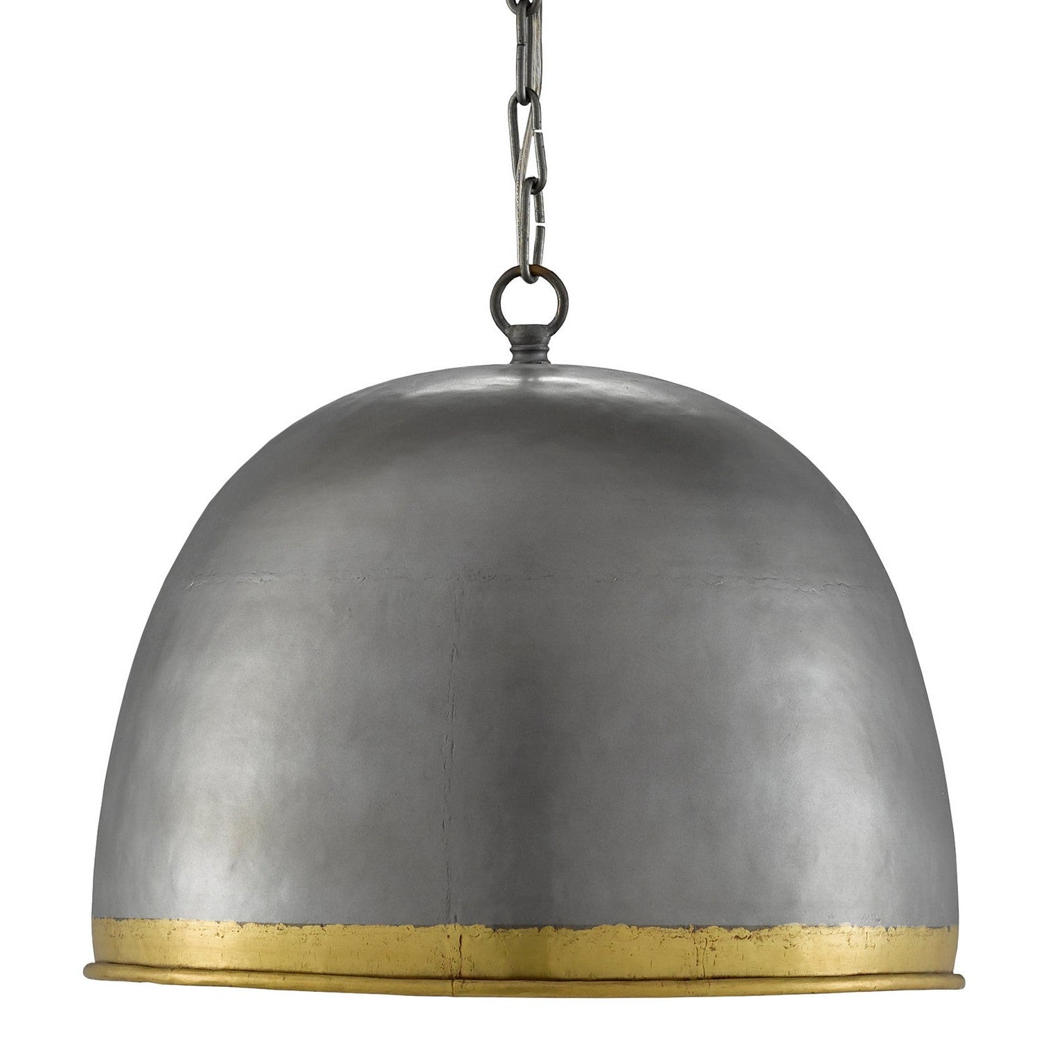 Currey and Company - 9000-0477 - One Light Pendant - Matute Pewter Pendant - Pewter/Polished Brass