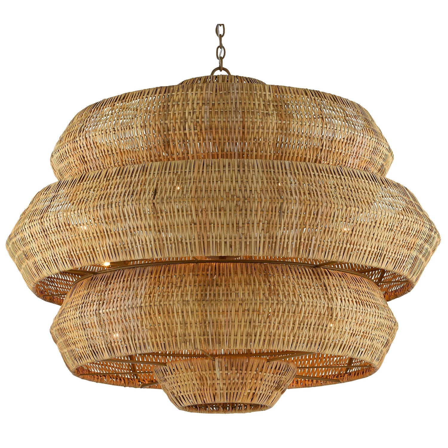 Currey and Company - 9000-0496 - 18 Light Chandelier - Antibes Collection - Natural/Khaki