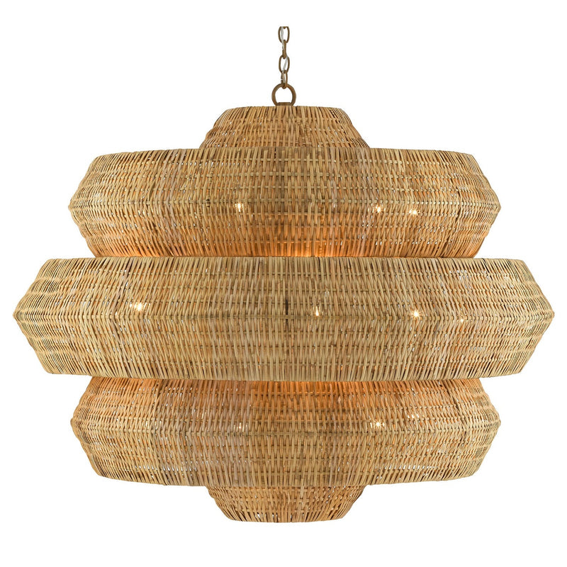 Currey and Company - 9000-0496 - 18 Light Chandelier - Antibes Collection - Natural/Khaki