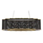 Currey and Company - 9000-0512 - Eight Light Chandelier - Nightwood Black Chandelier - Molé Black/Contemporary Gold Leaf
