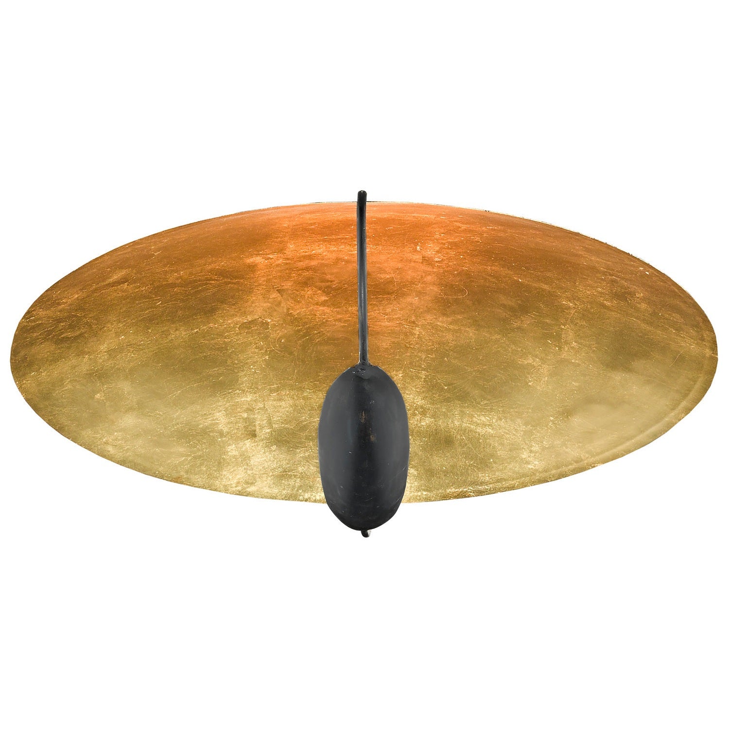 Currey and Company - 9999-0049 - Two Light Flush Mount - Pinders Collection - Contemporary Gold Leaf/French Black