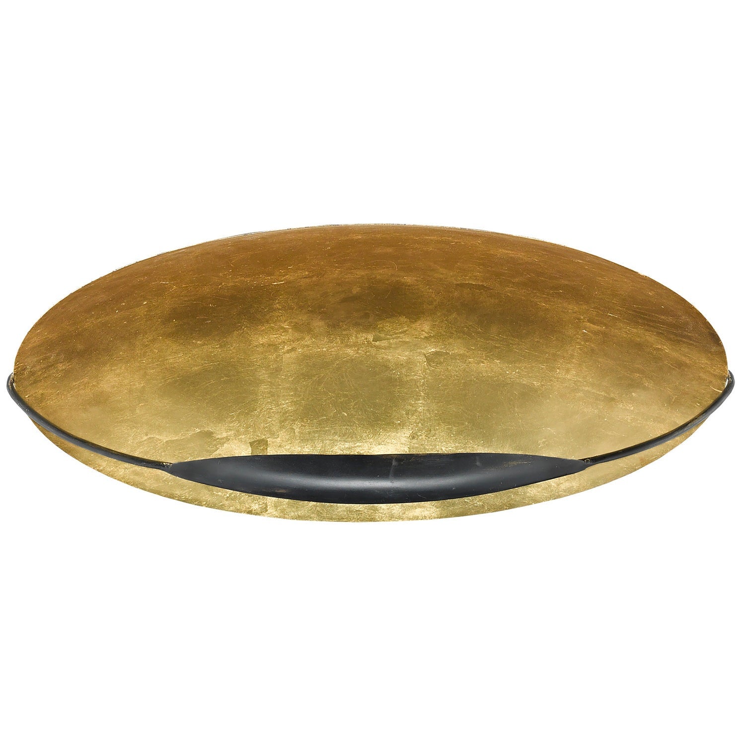 Currey and Company - 9999-0049 - Two Light Flush Mount - Pinders Collection - Contemporary Gold Leaf/French Black