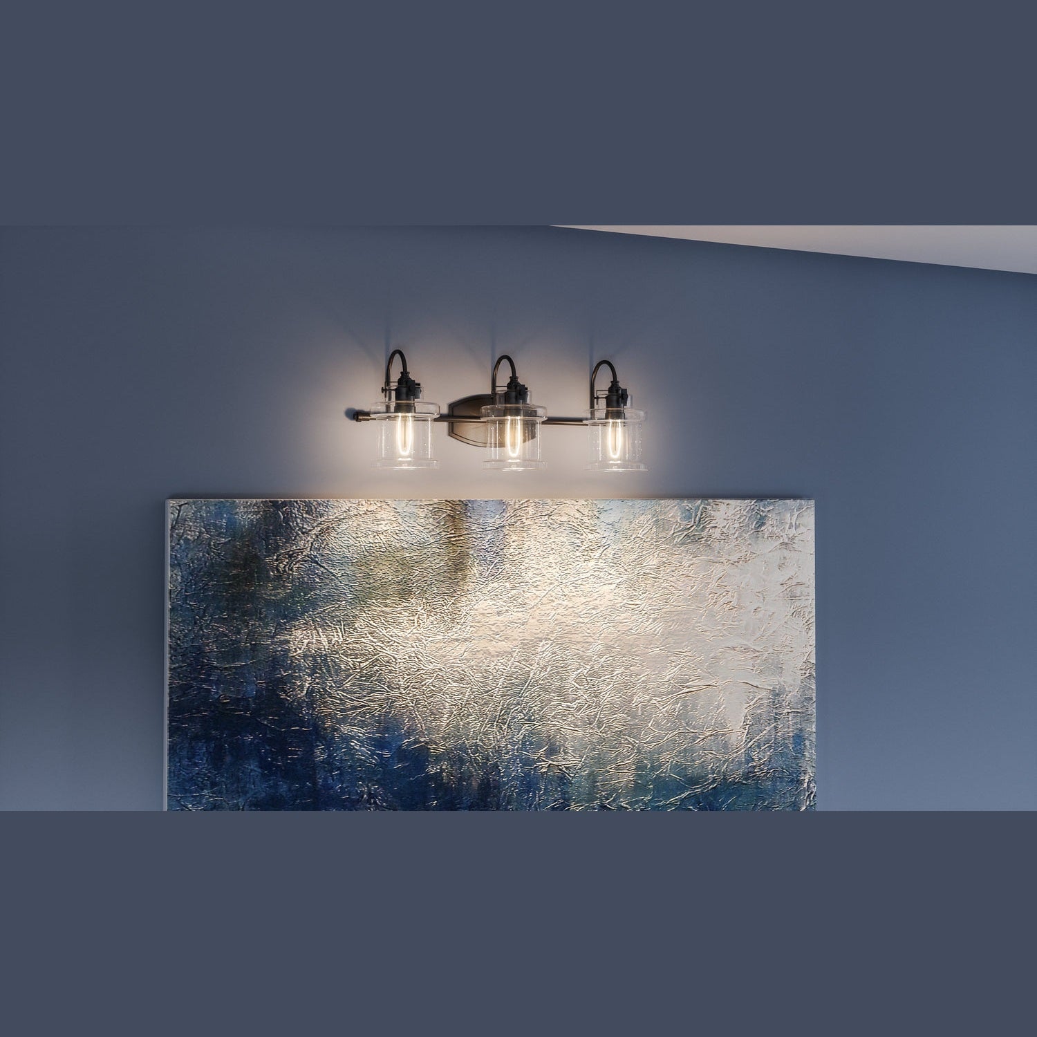 Quoizel - DNY8603EK - Three Light Bath Fixture - Danbury - Earth Black