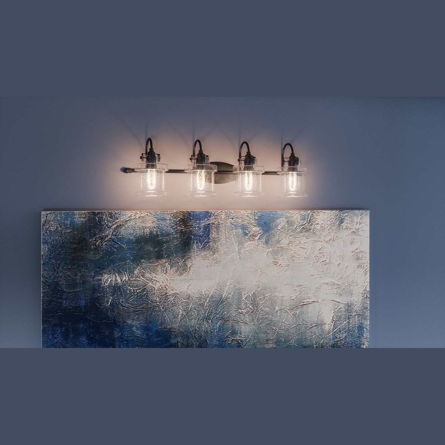 Quoizel - DNY8604EK - Four Light Bath Fixture - Danbury - Earth Black