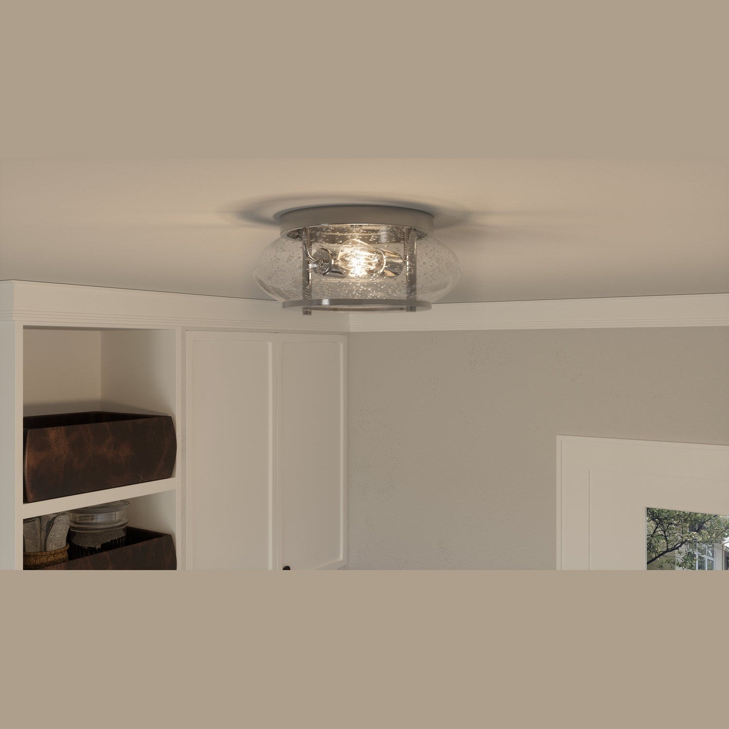 Quoizel - TRG1612BN - Two Light Flush Mount - Trilogy - Brushed Nickel