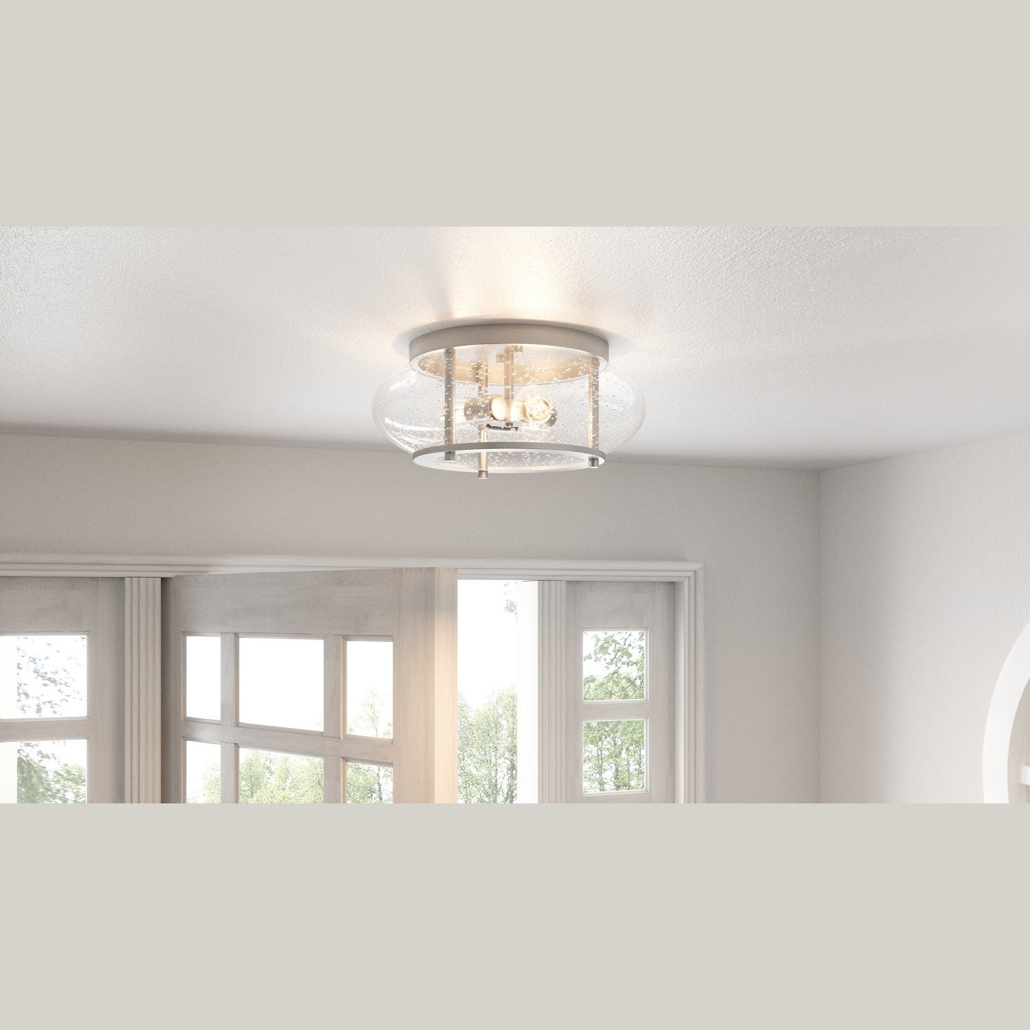 Quoizel - TRG1616BN - Three Light Flush Mount - Trilogy - Brushed Nickel