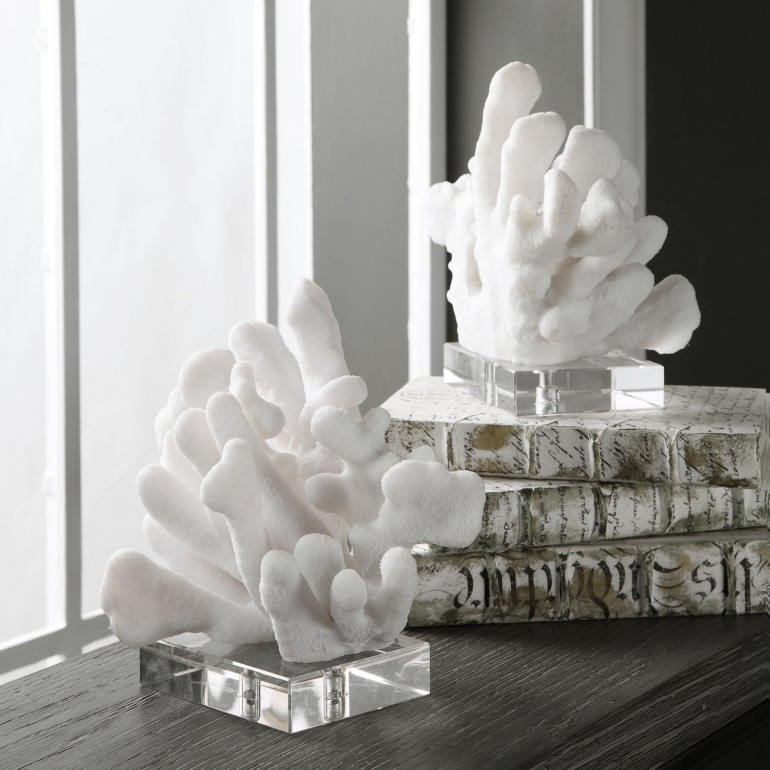 Uttermost - 17549 - Bookends, Set/2 - Charbel - White