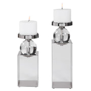 Uttermost - 17561 - Candleholders, Set/2 - Lucian - Polished Nickel