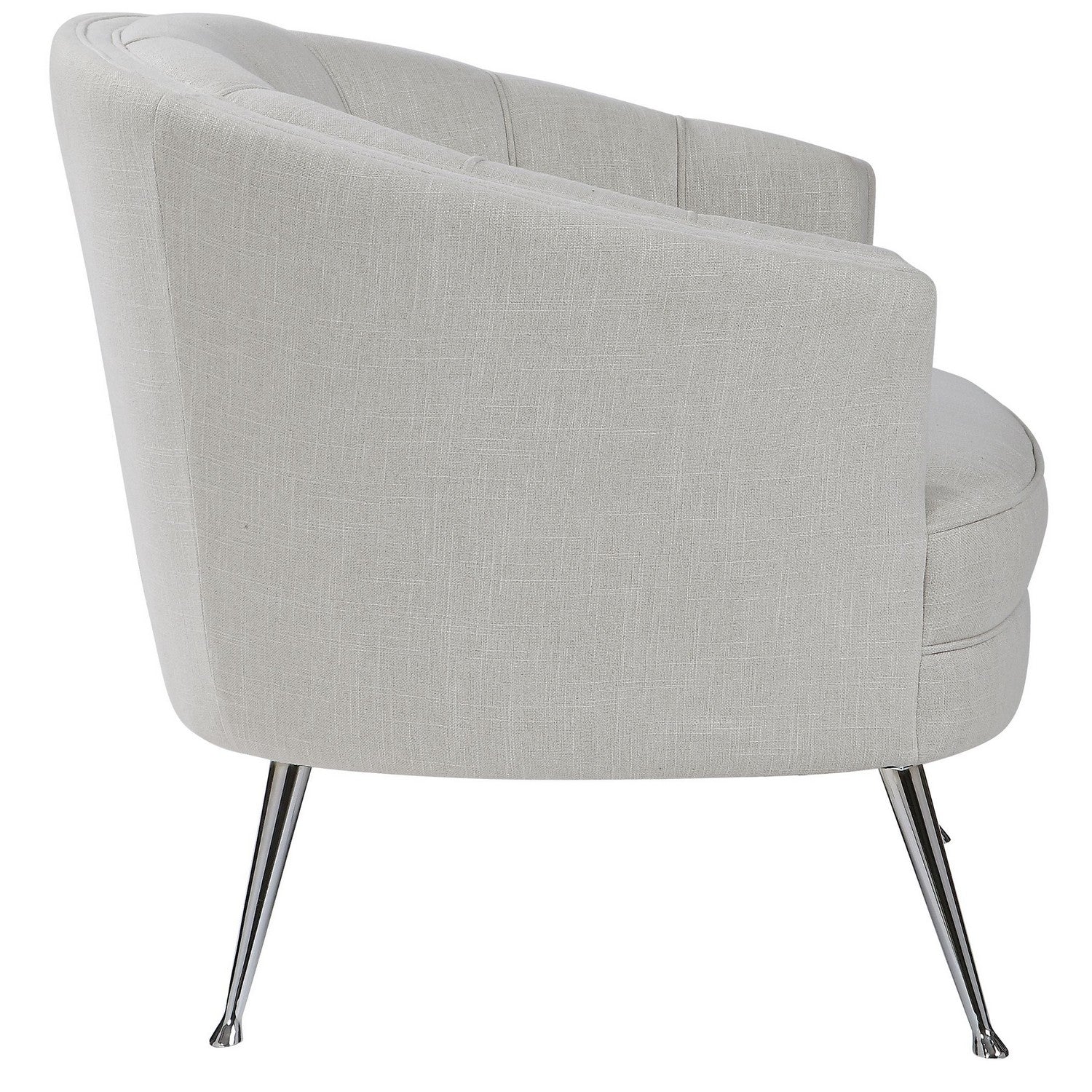 Uttermost - 23510 - Accent Chair - Janie - Polished Nickel