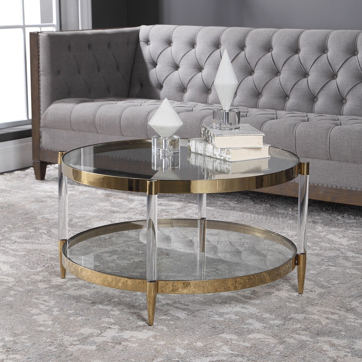 Uttermost - 24895 - Coffee Table - Kellen - Stainless Steel