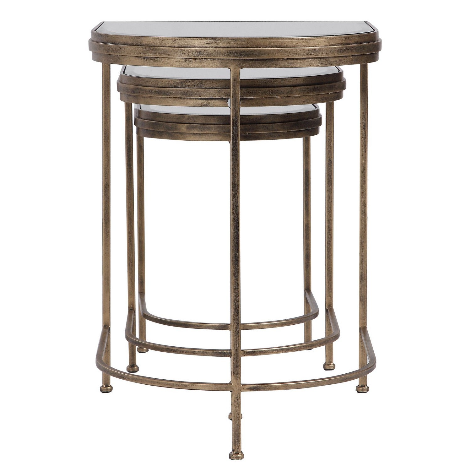 Uttermost - 24908 - Nesting Tables, Set/3 - India - Antique Brushed Gold