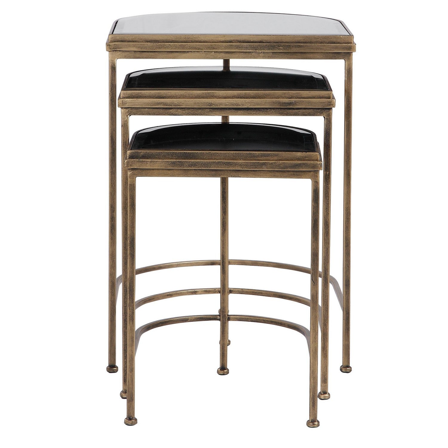 Uttermost - 24908 - Nesting Tables, Set/3 - India - Antique Brushed Gold