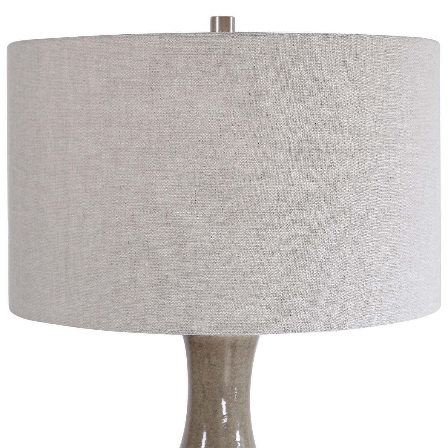 Uttermost - 28204 - One Light Table Lamp - Savin - Glossy Warm Gray Glaze