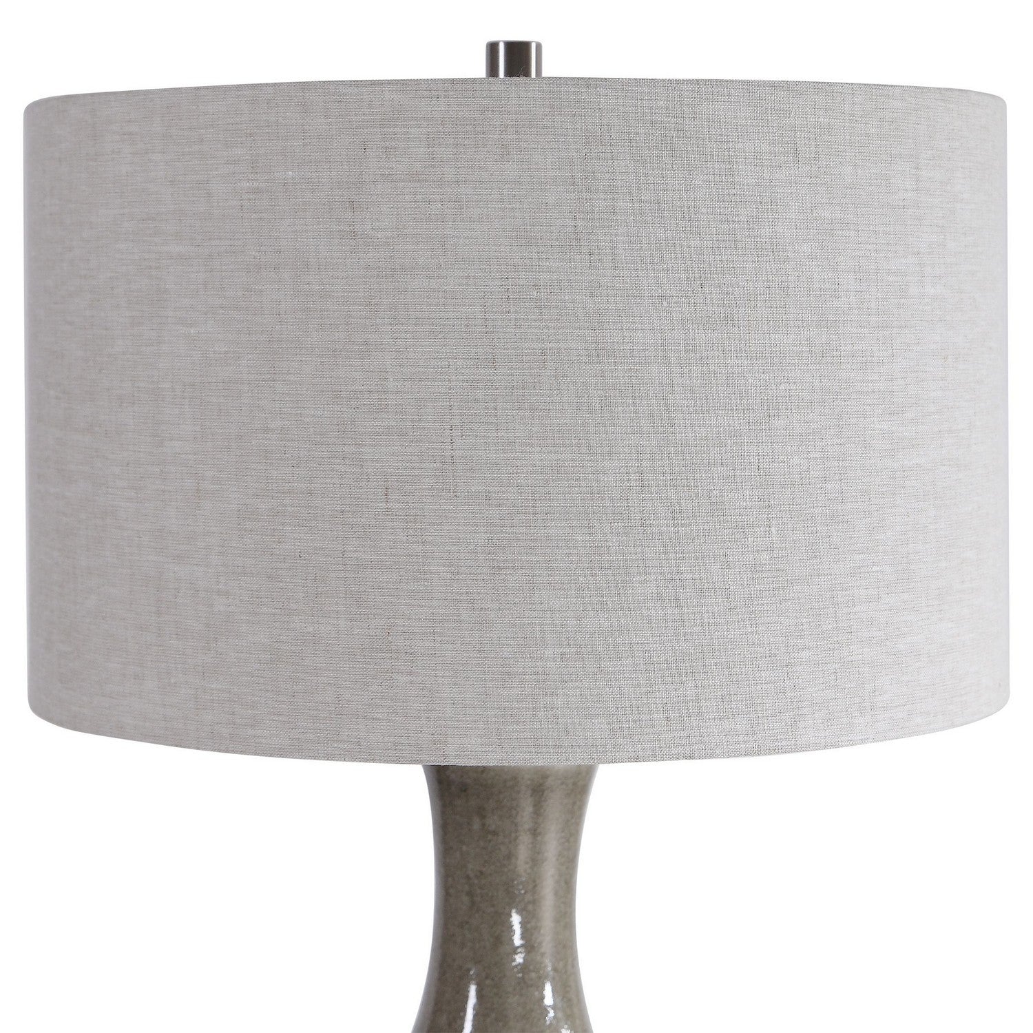 Uttermost - 28204 - One Light Table Lamp - Savin - Glossy Warm Gray Glaze