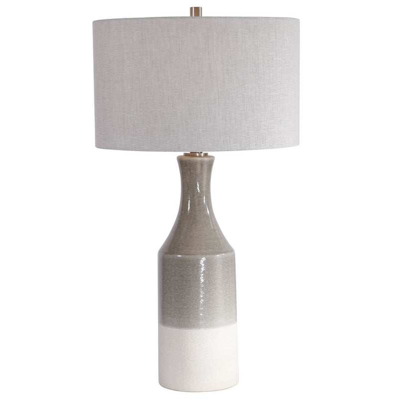 Uttermost - 28204 - One Light Table Lamp - Savin - Glossy Warm Gray Glaze