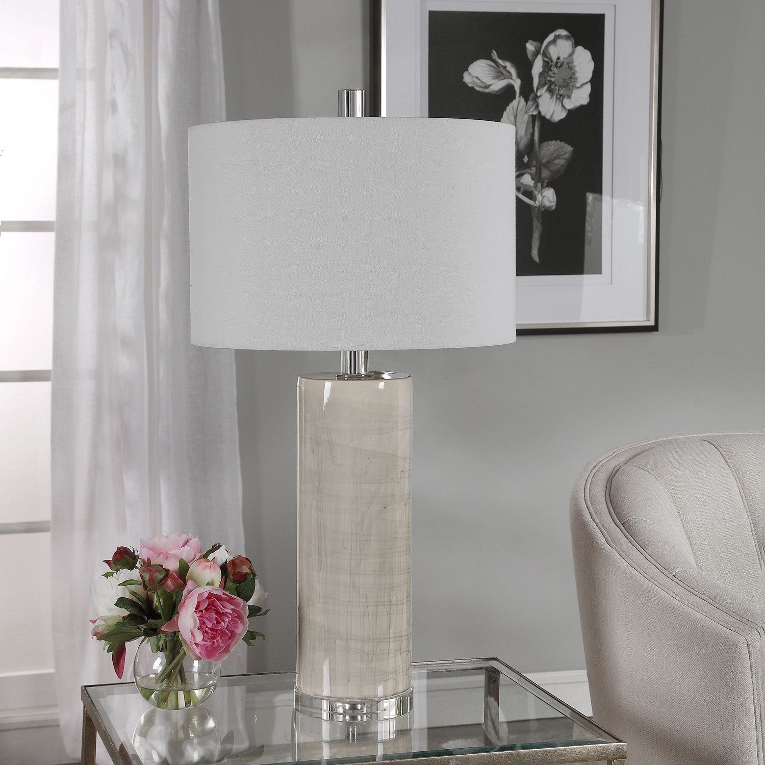 Uttermost - 28214 - One Light Table Lamp - Zesiro - Polished Nickel