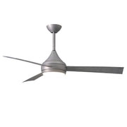 Matthews Fan Company - DA-BS-BW - 52"Ceiling Fan - Donaire - Brushed Stainless
