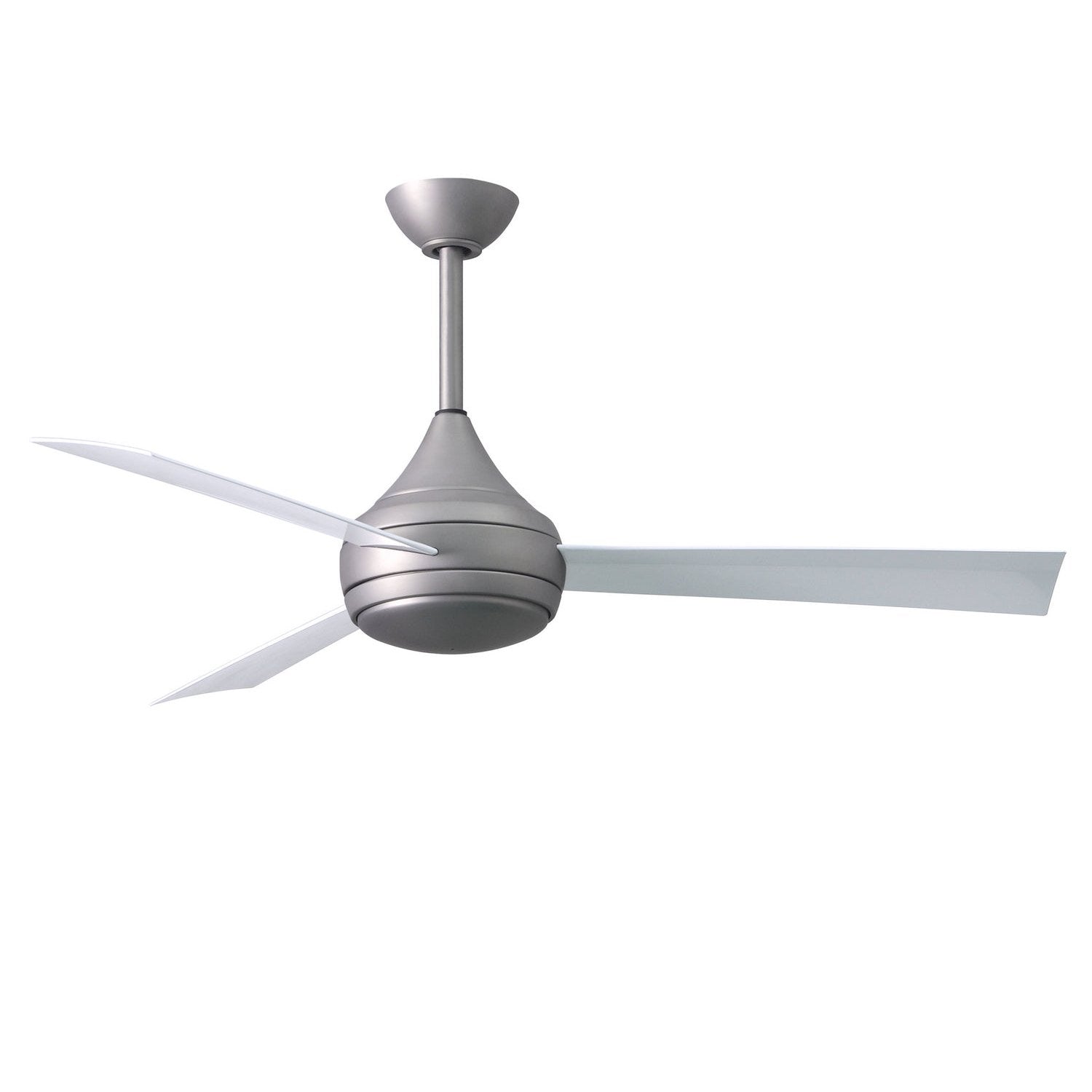 Matthews Fan Company - DA-BS-WH - 52"Ceiling Fan - Donaire - Brushed Stainless