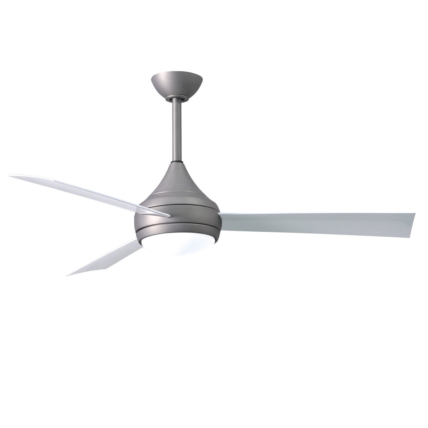 Matthews Fan Company - DA-BS-WH - 52"Ceiling Fan - Donaire - Brushed Stainless