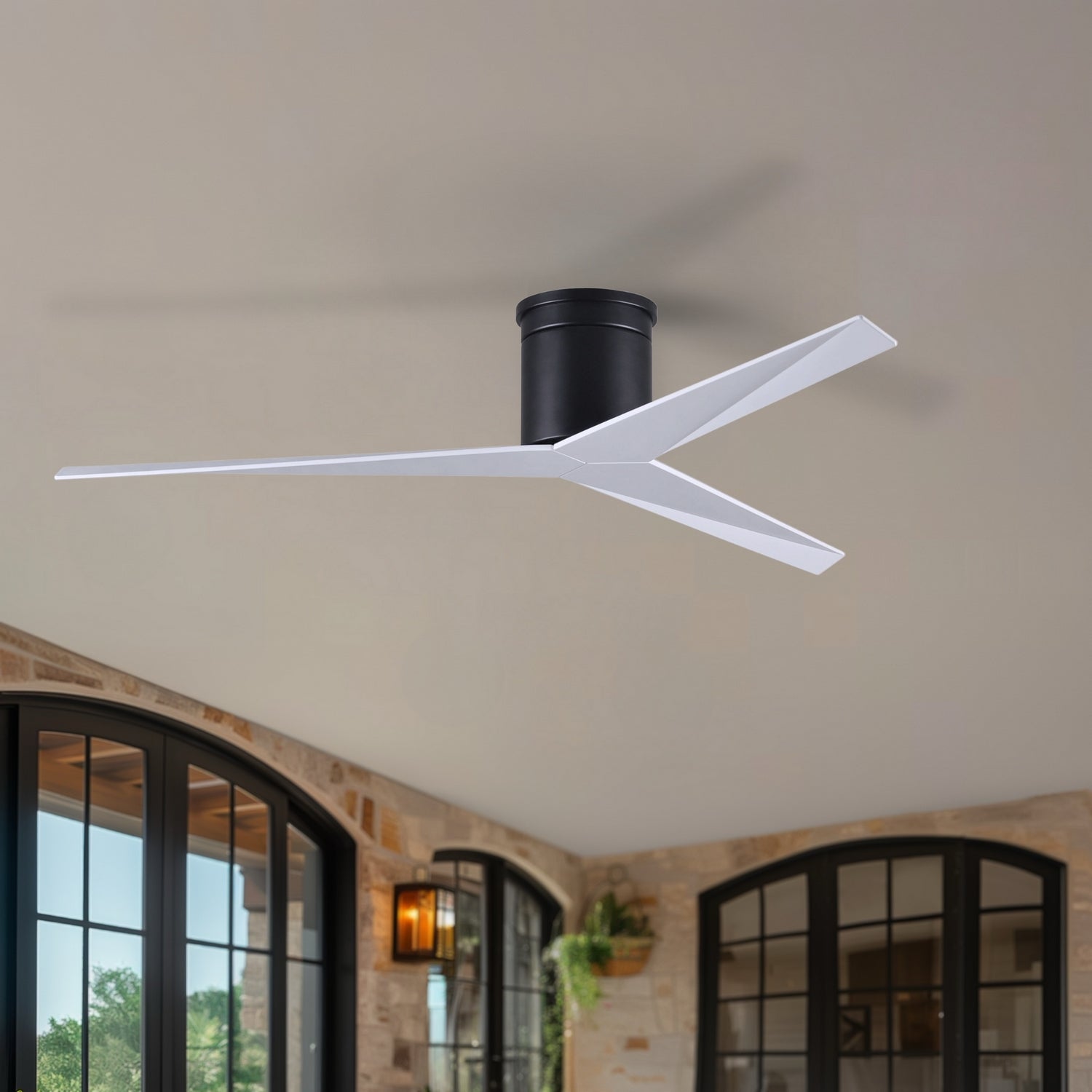 Matthews Fan Company - EKH-BK-WH - 56"Ceiling Fan - Eliza - Matte Black