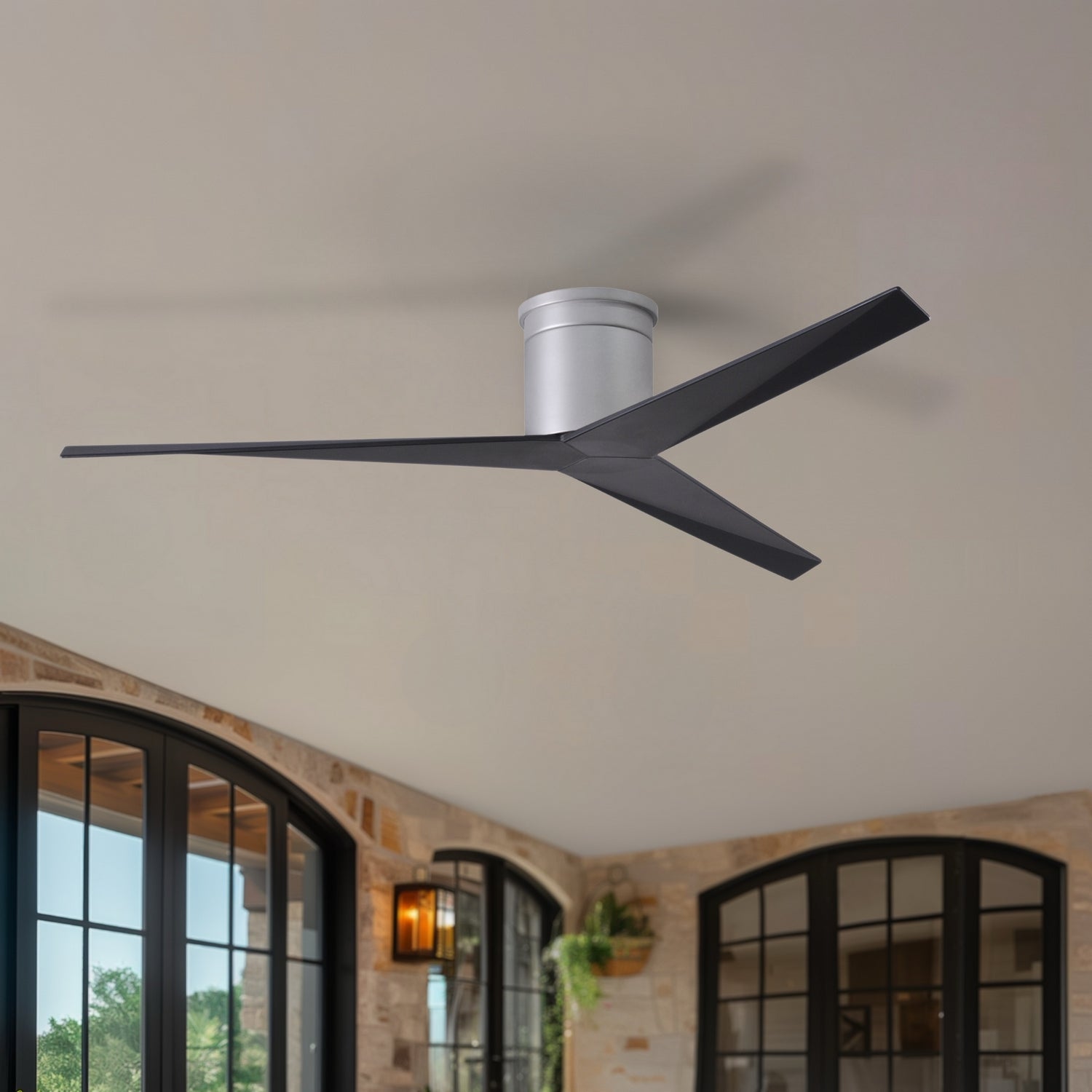 Matthews Fan Company - EKH-BN-BK - 56"Ceiling Fan - Eliza - Brushed Nickel