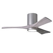 Matthews Fan Company - IR3HLK-BN-BW-42 - 42"Ceiling Fan - Irene-3HLK - Brushed Nickel