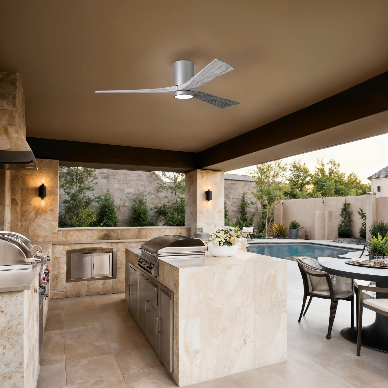 Matthews Fan Company - IR3HLK-BN-BW-60 - 60"Ceiling Fan - Irene-3HLK - Brushed Nickel