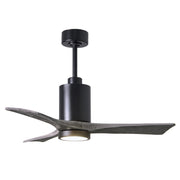 Matthews Fan Company - PA3-BK-BW-42 - 42"Ceiling Fan - Patricia - Matte Black