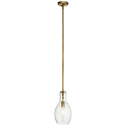 Kichler - 42456NBR - One Light Pendant - Everly - Natural Brass