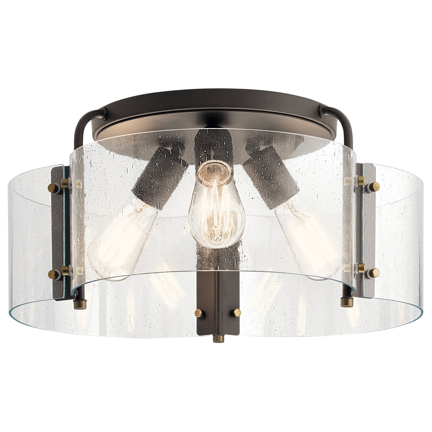 Kichler - 42955OZ - Three Light Semi Flush Mount - Thoreau - Olde Bronze