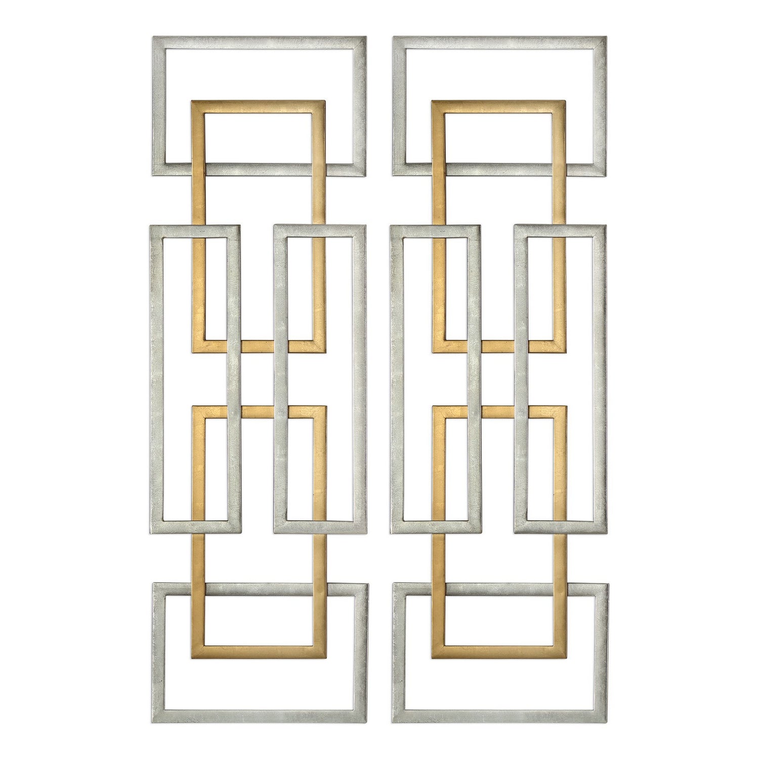 Uttermost - 04145 - Wall Art, S/2 - Aerin - Antiqued Gold And Silver Leaf