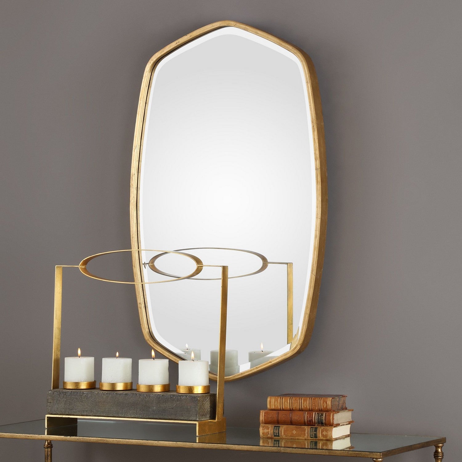 Uttermost - 09382 - Mirror - Duronia - Antiqued Gold Leaf