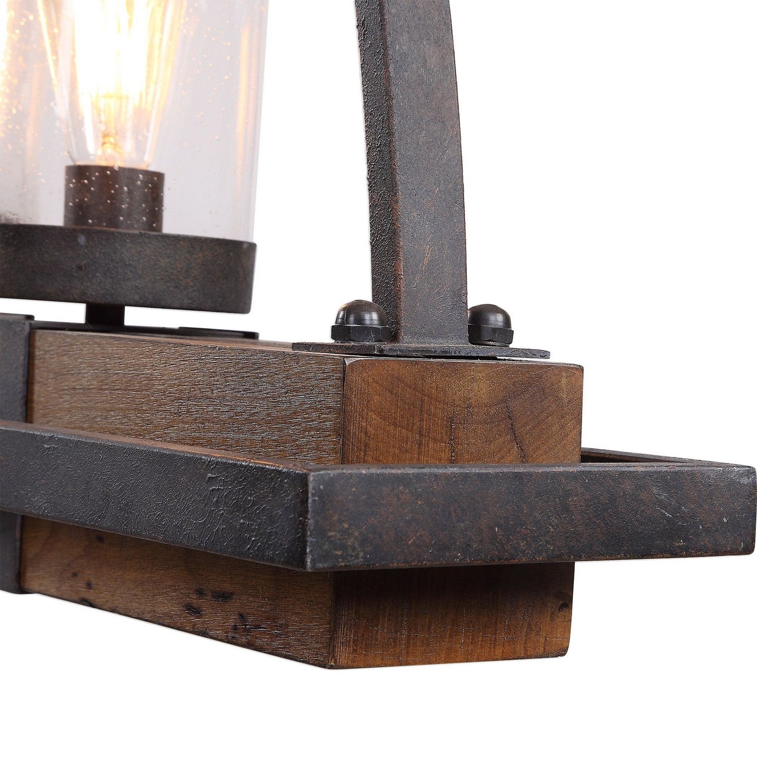 Uttermost - 21328 - Five Light Linear Chandelier - Atwood, - Deep Weathered Bronze