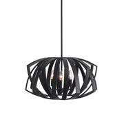 Uttermost - 22137 - Three Light Pendant - Thales - Matte Black