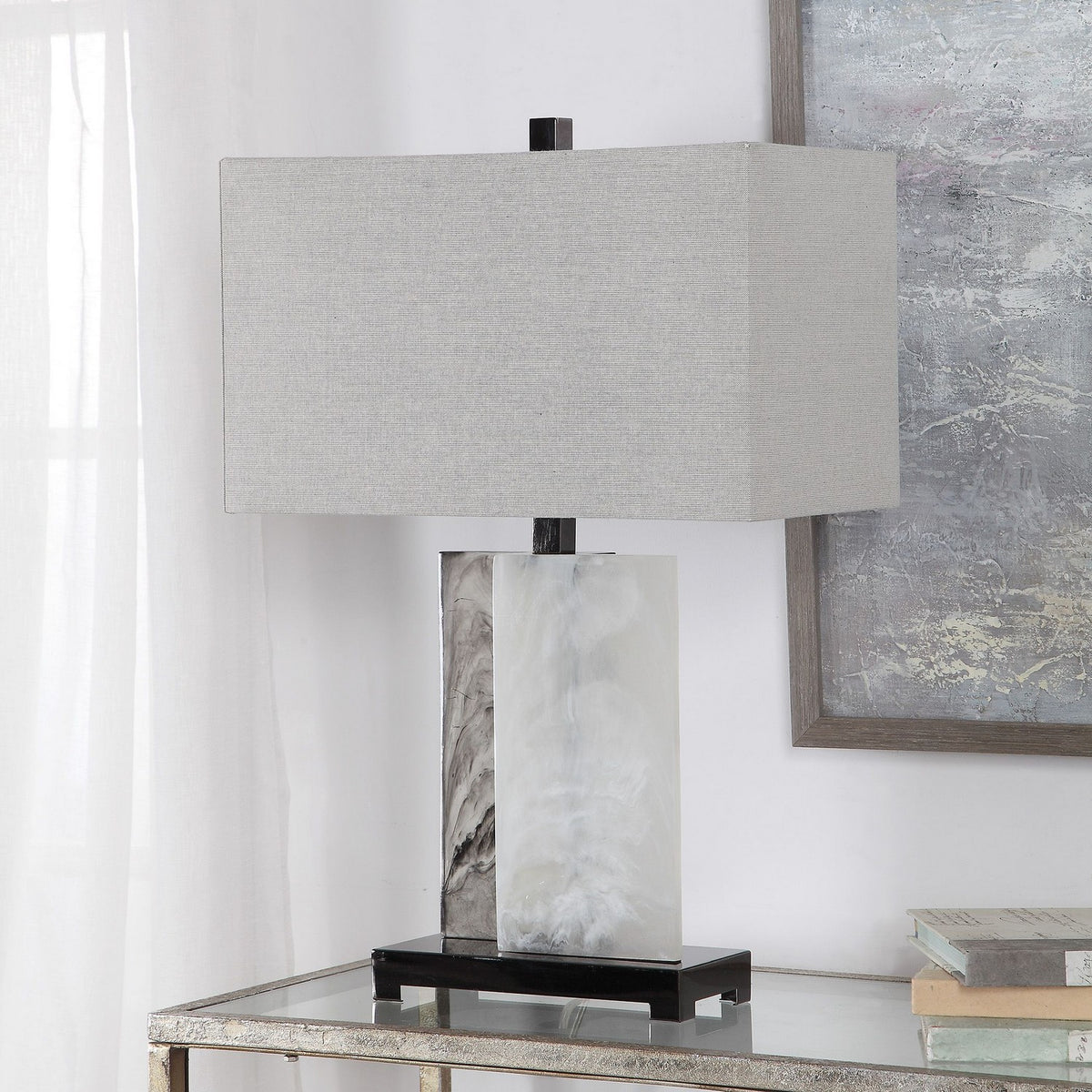 Uttermost - 26215-1 - One Light Table Lamp - Vanda - Polished Black Nickel