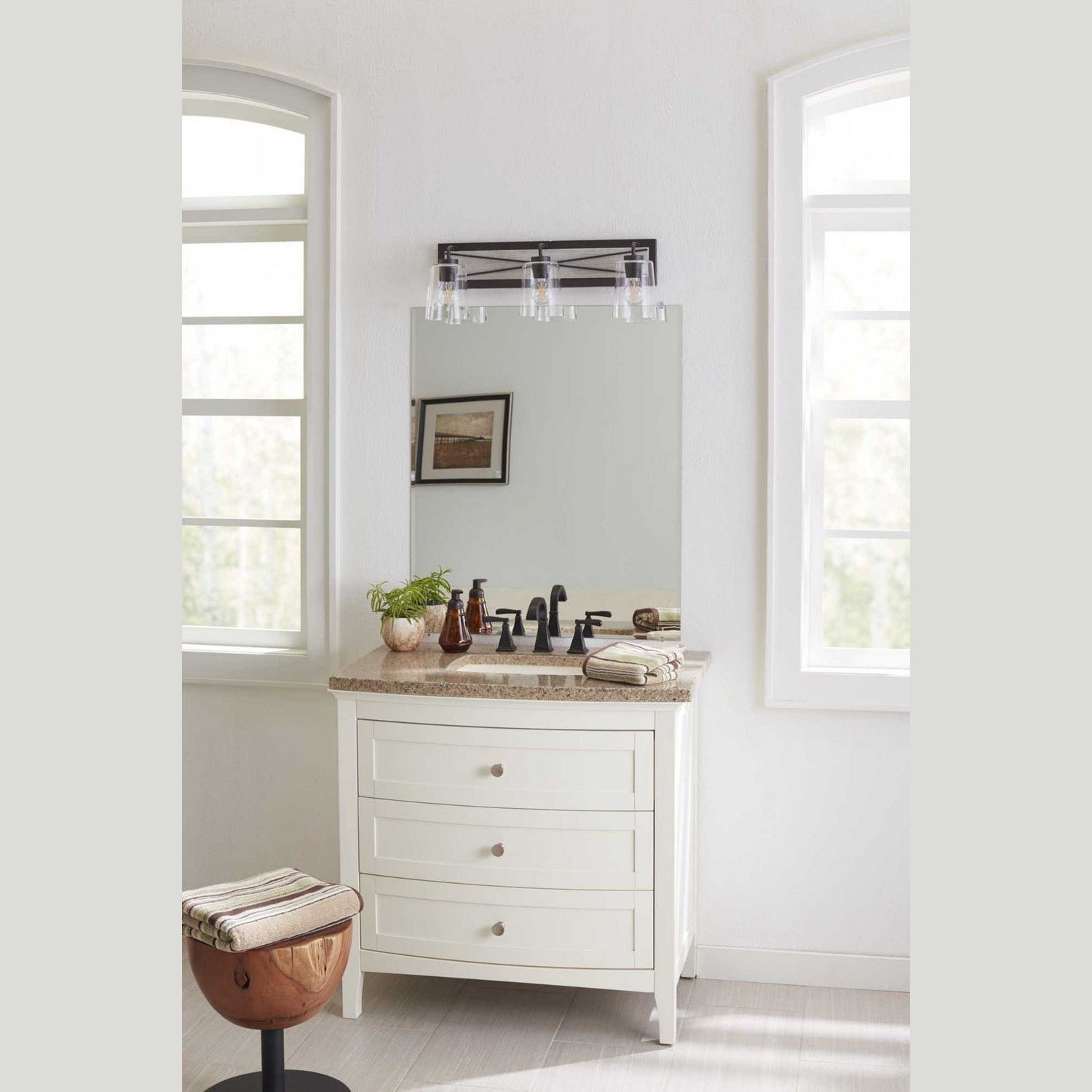 Progress Lighting - P300231-143 - Three Light Bath Bracket - Briarwood - Graphite