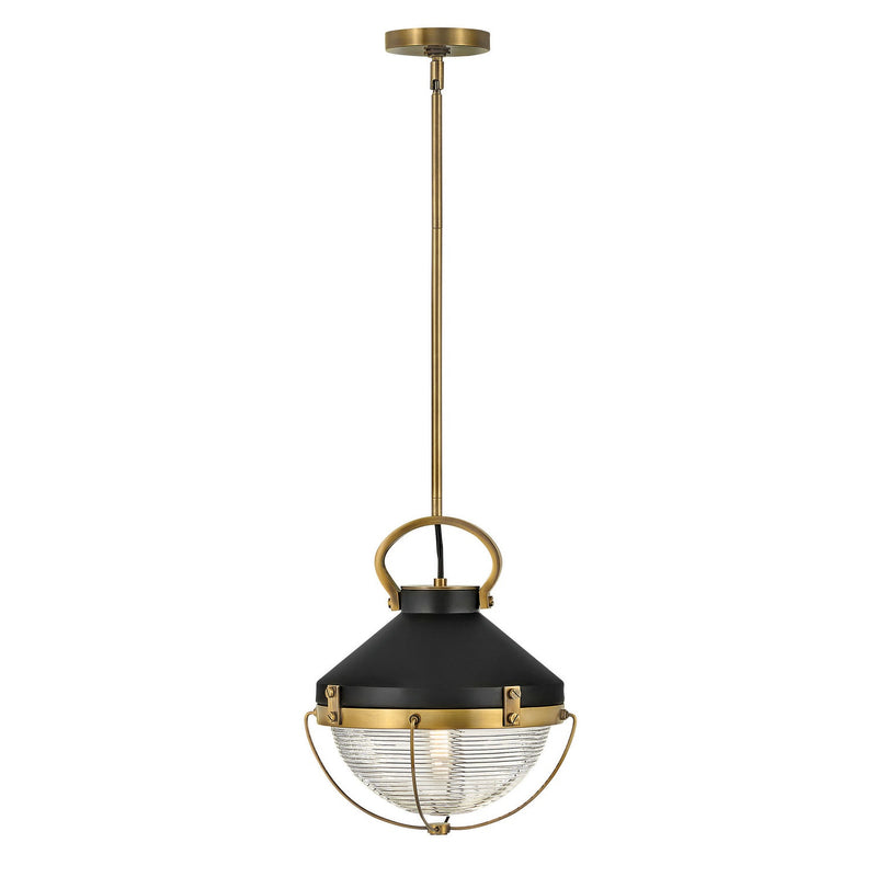 Hinkley - 4847HB - LED Pendant - Crew - Heritage Brass