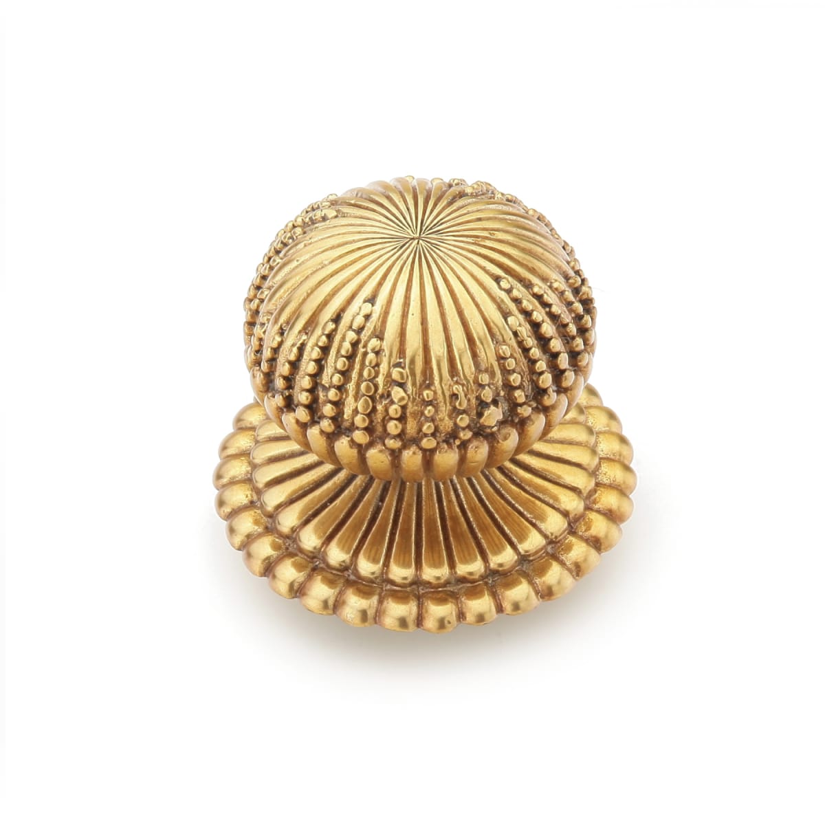 Schaub and Company - 969M-PAR - Symphony - Sonata 1-1/4" Beaded Ball Solid Brass Luxury Globe Hand Crafted Cabinet Knob / Drawer Knob in Paris Brass