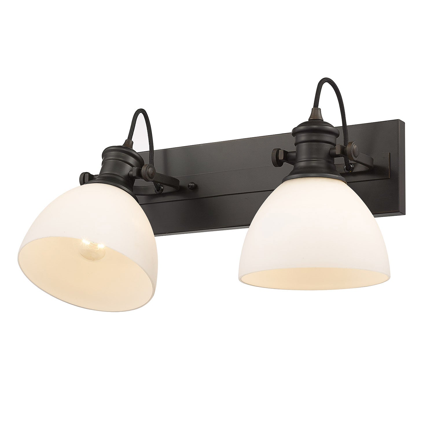 Golden - 3118-BA2 RBZ-OP - Two Light Bath Vanity - Hines - Rubbed Bronze