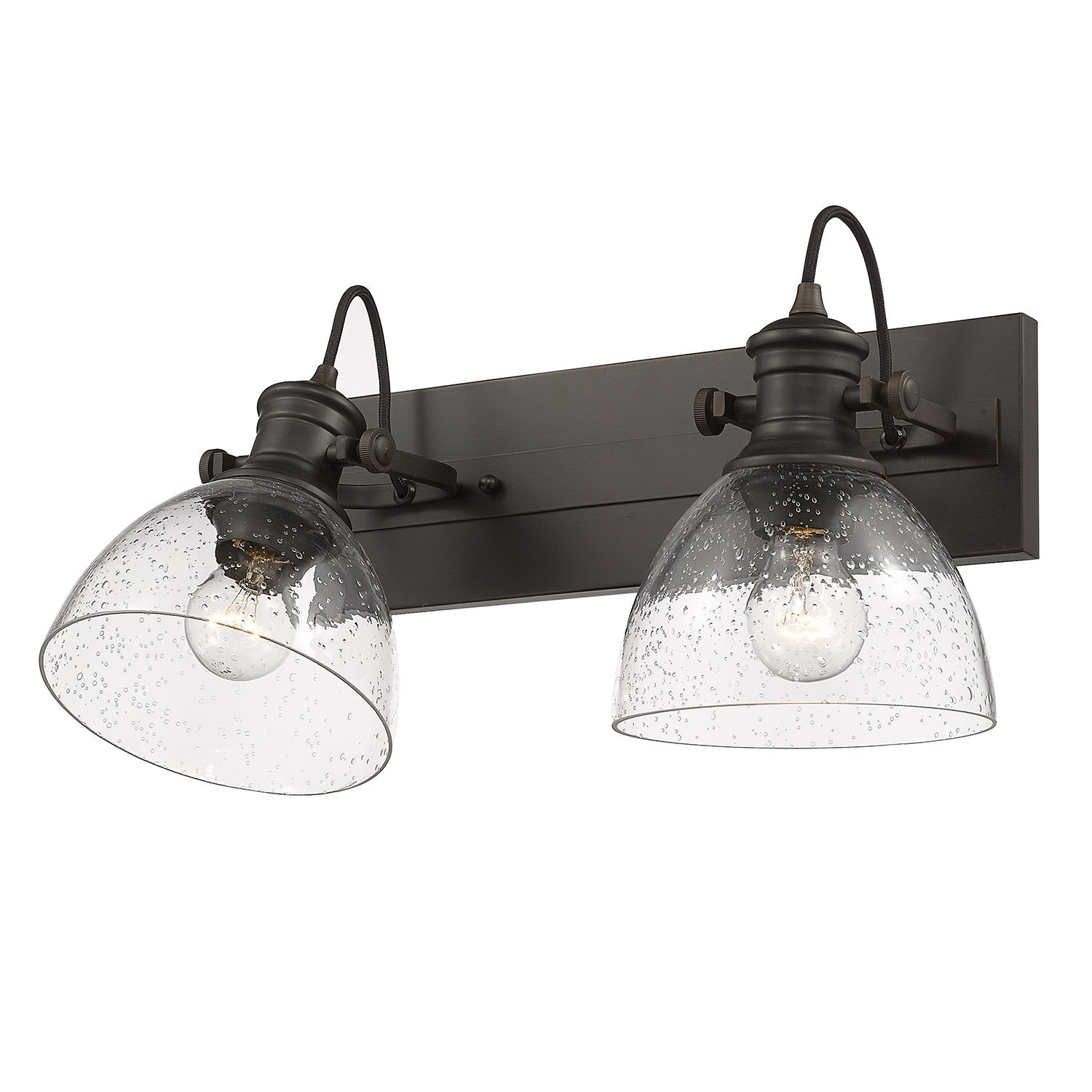 Golden - 3118-BA2 RBZ-SD - Two Light Bath Vanity - Hines - Rubbed Bronze