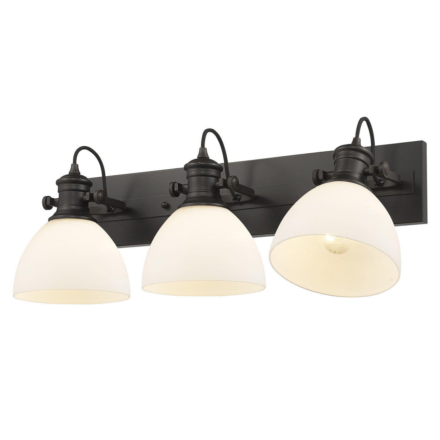 Golden - 3118-BA3 RBZ-OP - Three Light Bath Vanity - Hines - Rubbed Bronze