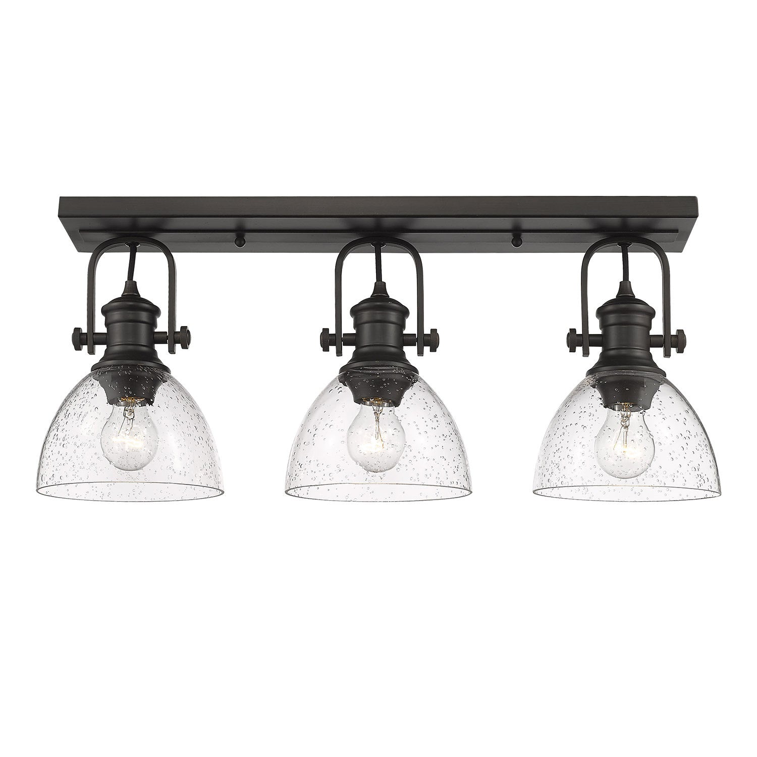 Golden - 3118-BA3 RBZ-SD - Three Light Bath Vanity - Hines - Rubbed Bronze