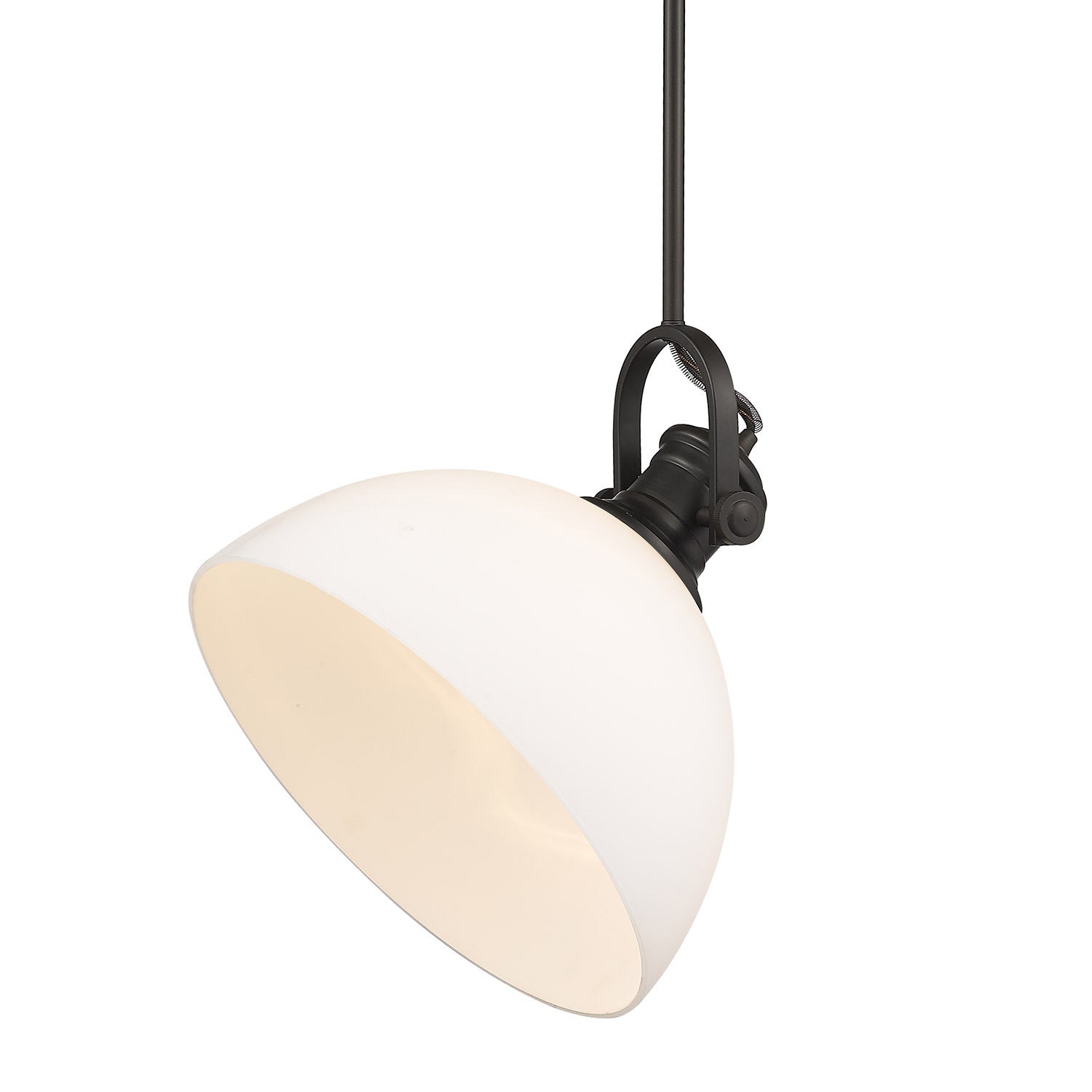 Golden - 3118-L RBZ-OP - One Light Pendant - Hines - Rubbed Bronze