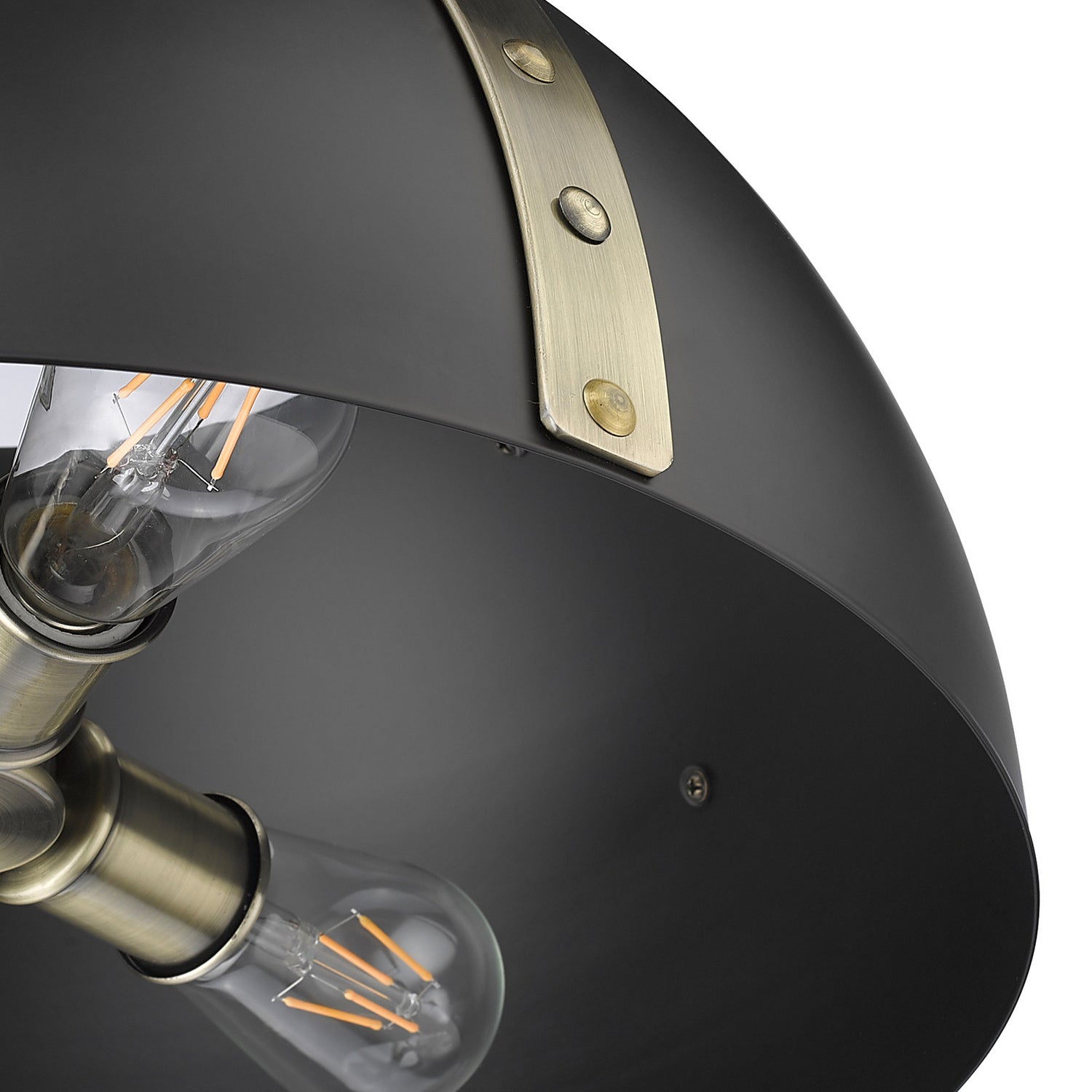 Golden - 6928-5P AB-BLK - Five Light Pendant - Aldrich - Aged Brass