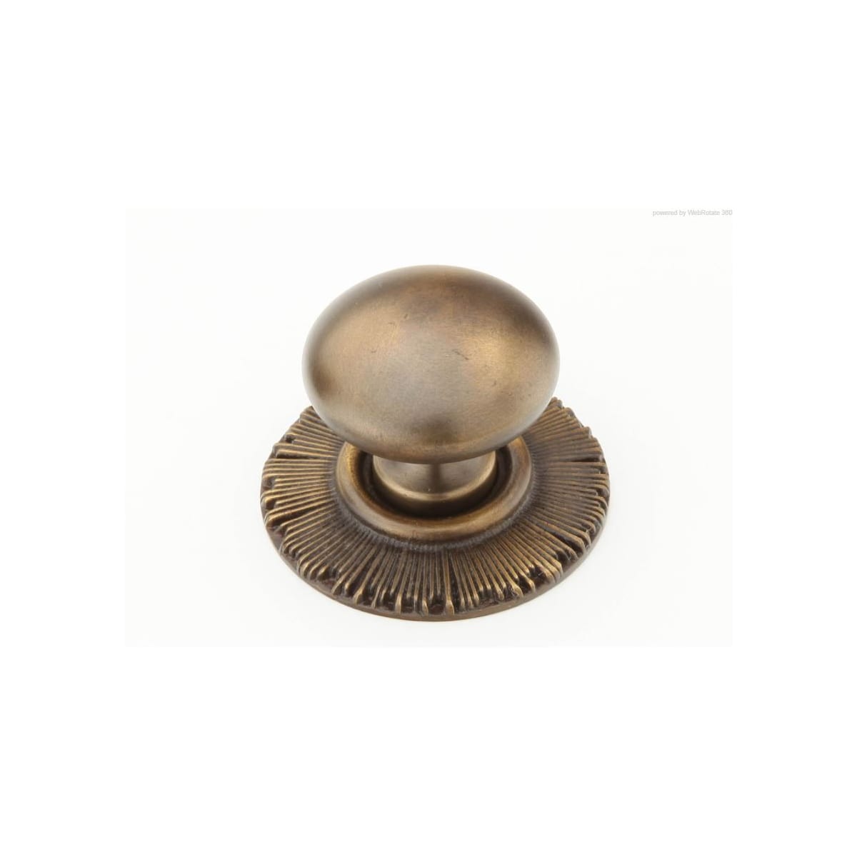 Symphony - Sunburst 1-1/4" Round Decorative Solid Brass Hand Crafted Cabinet Knob with Backplate