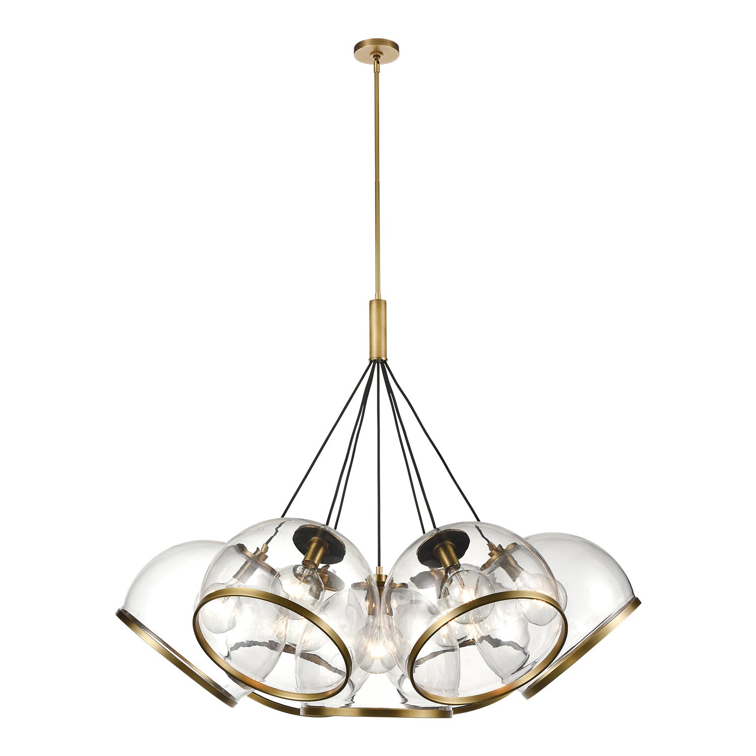 Alora - PD304007VBCG - Pendant - Coast - Clear Glass/Vintage Brass