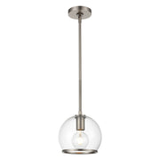 Alora - PD304008ANCG - One Light Mini Pendant - Coast - Aged Nickel/Clear Glass